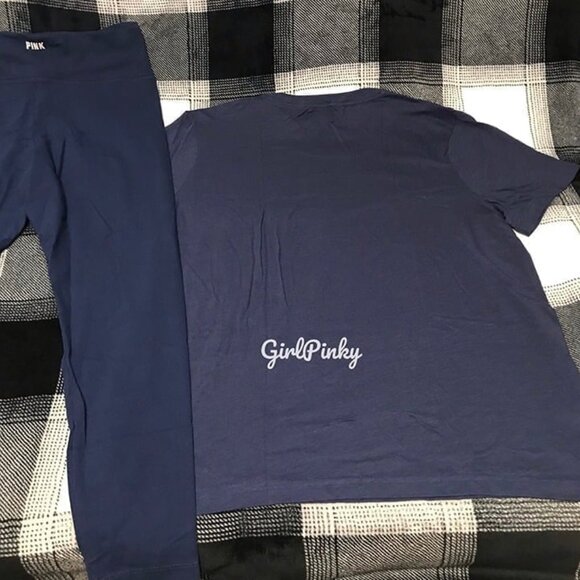 victoria secret PINK leggings outfit with CAMPUS MIDNIGHT NAVY TEE SIZE 2XL - Picture 9 of 11